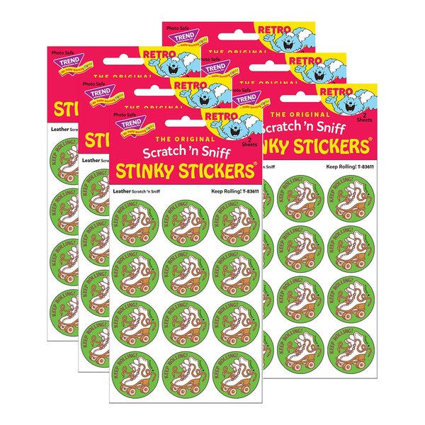 Trend Keep Rolling/Leather Scented Stickers, 144PK T83611